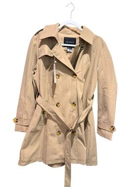 NWT  CREATMO  US Women’s Trench Coat Double Breasted / W Hood